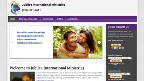 Website Makeover - Jubilee International Ministries - Home
