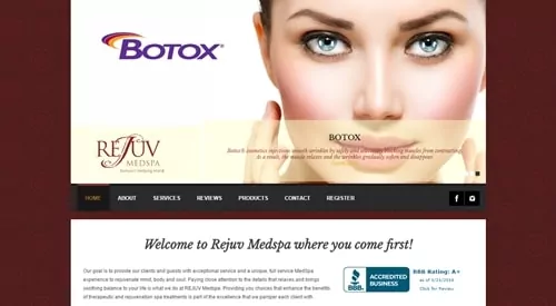 Website Makeover - Rejuv Medspa - Home