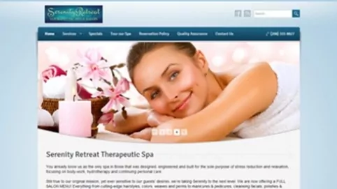 Website Makeover-Serenity Retreat Therapeutic Spa and Salon-Home